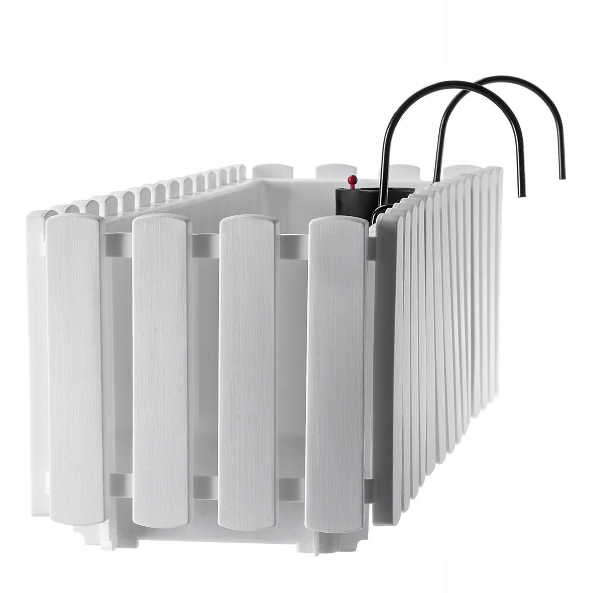 BALKONKASTEN mit Griffen und Bewässerungssystem, 60 cm, Weiß - Weiß, Kunststoff (18/58cm) - KADAX