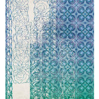 FOTOTAPETE Jugendstil 250 x 280 cm - Blau, Papier (250/280cm) - Sanders & Sanders