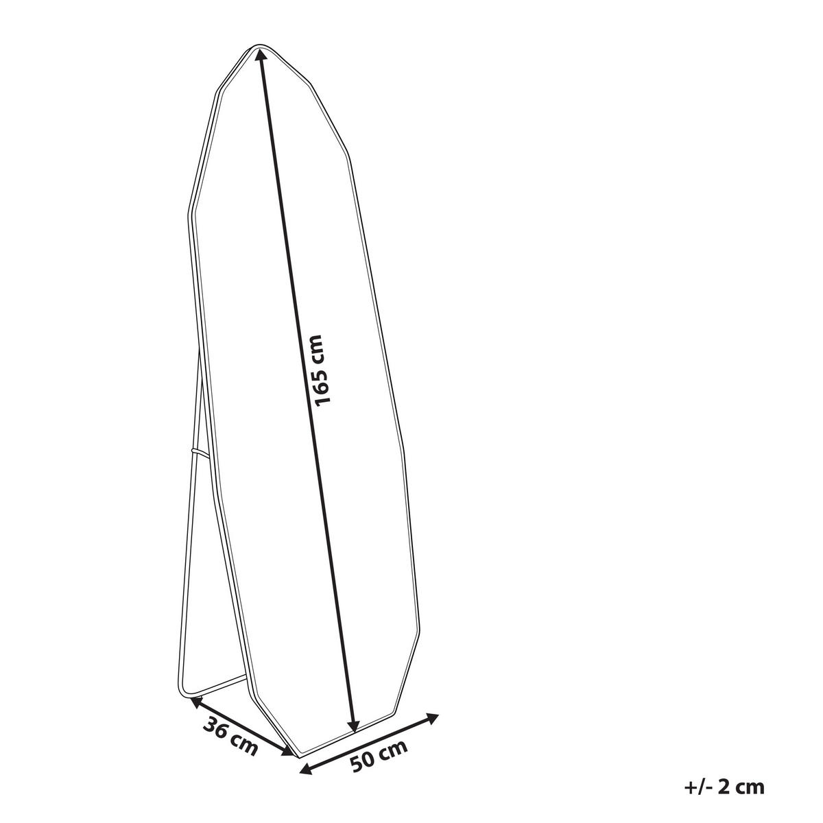 OGLINDĂ PE SUPORT 165 cm metal aurie Tartas - auriu, metal (50/165/36cm) - Beliani