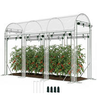 GEWÄCHSHAUS DE-12066 8 Rolltüren Transparent - Transparent, Metall (100/197/295cm) - ComfortXL