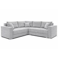 ECKSOFA PARIS – L-Form mit Schlaffunktion & Bettkasten Flauschiger Cord Stoff POSO Grau - Grau, Kunststoff (239/222cm) - Wohnideebilder