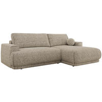 ECKSCHLAFSOFA RINA L Beige Strukture - rechts - Beige/Schwarz, Kunststoff/Textil (170/267cm) - MKS