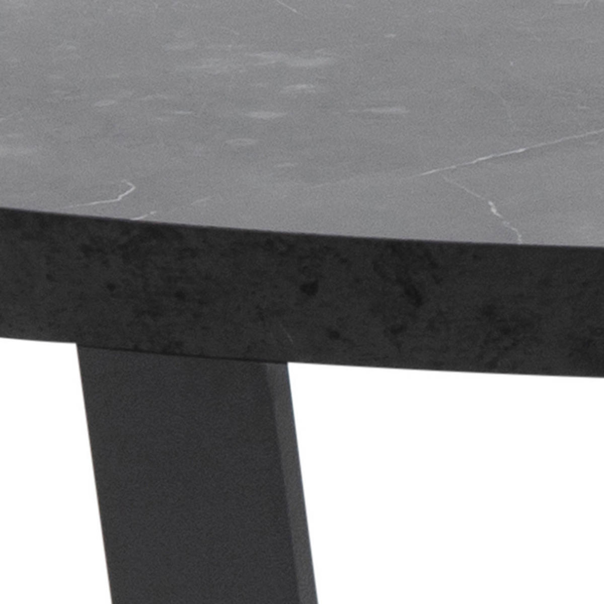 COUCHTISCH Marmordruck schwarz - Schwarz, Holzwerkstoff (77/77/44cm) - ebuy24