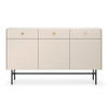 SIDEBOARD Divenos Greige 155 cm - Taupe/Goldfarben, Holzwerkstoff/Metall (155/89.4/39cm) - Selsey
