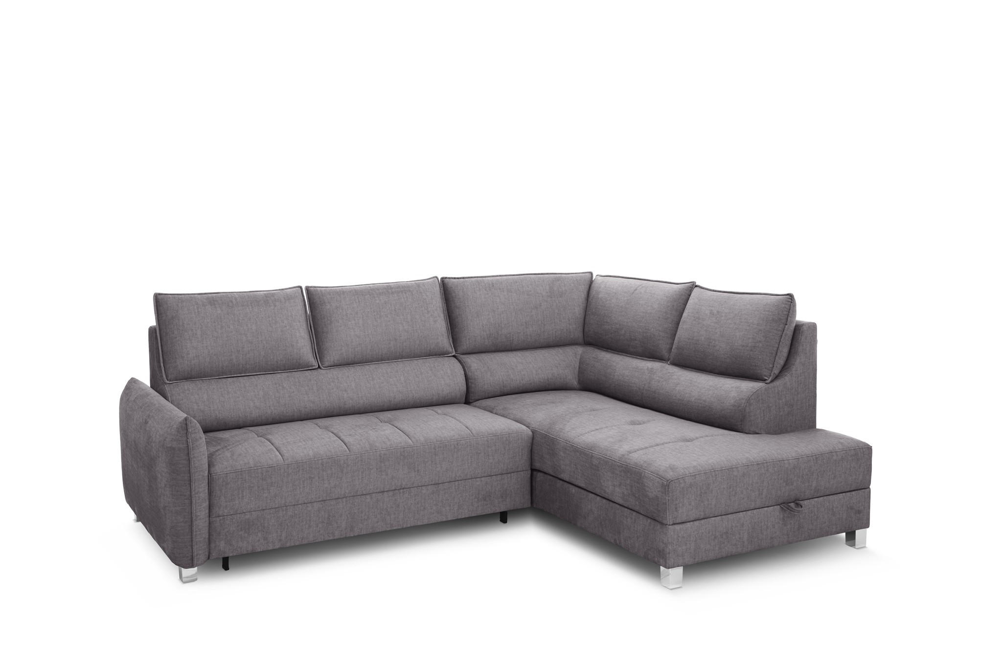 Fun Möbel Ecksofa Grau 260x200 cm