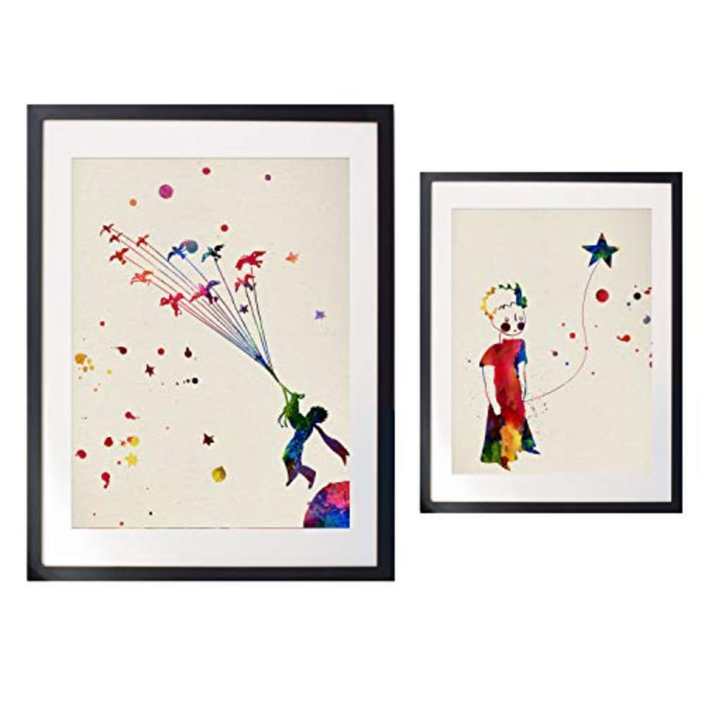 POSTER Set Mit 4 Prinzessinnen 30X40cm Schwarzer Rahmen - Schwarz, Papier (30/3cm) - Nacnic