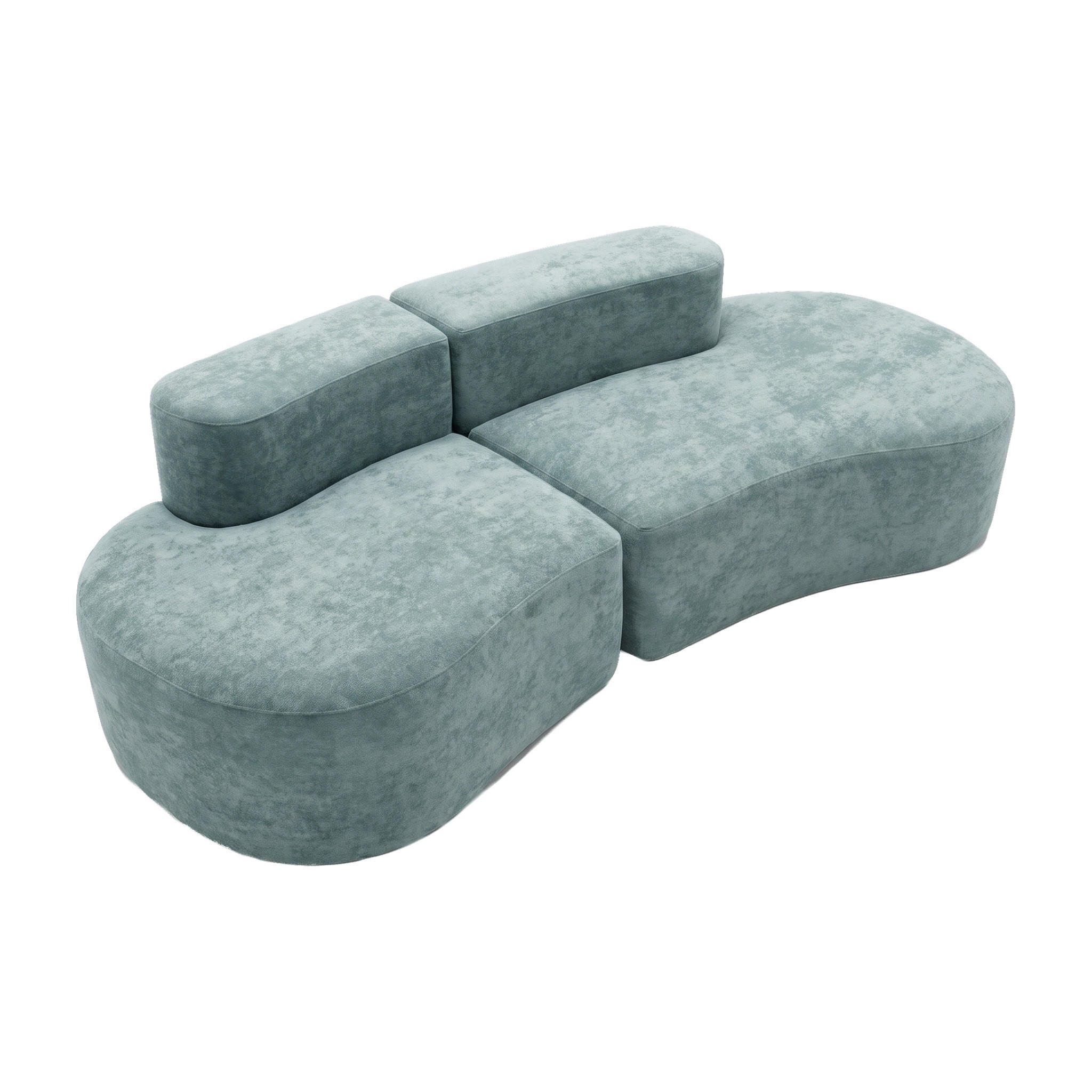 Coco Living Sofa Salbeigrün 240x75x102 cm