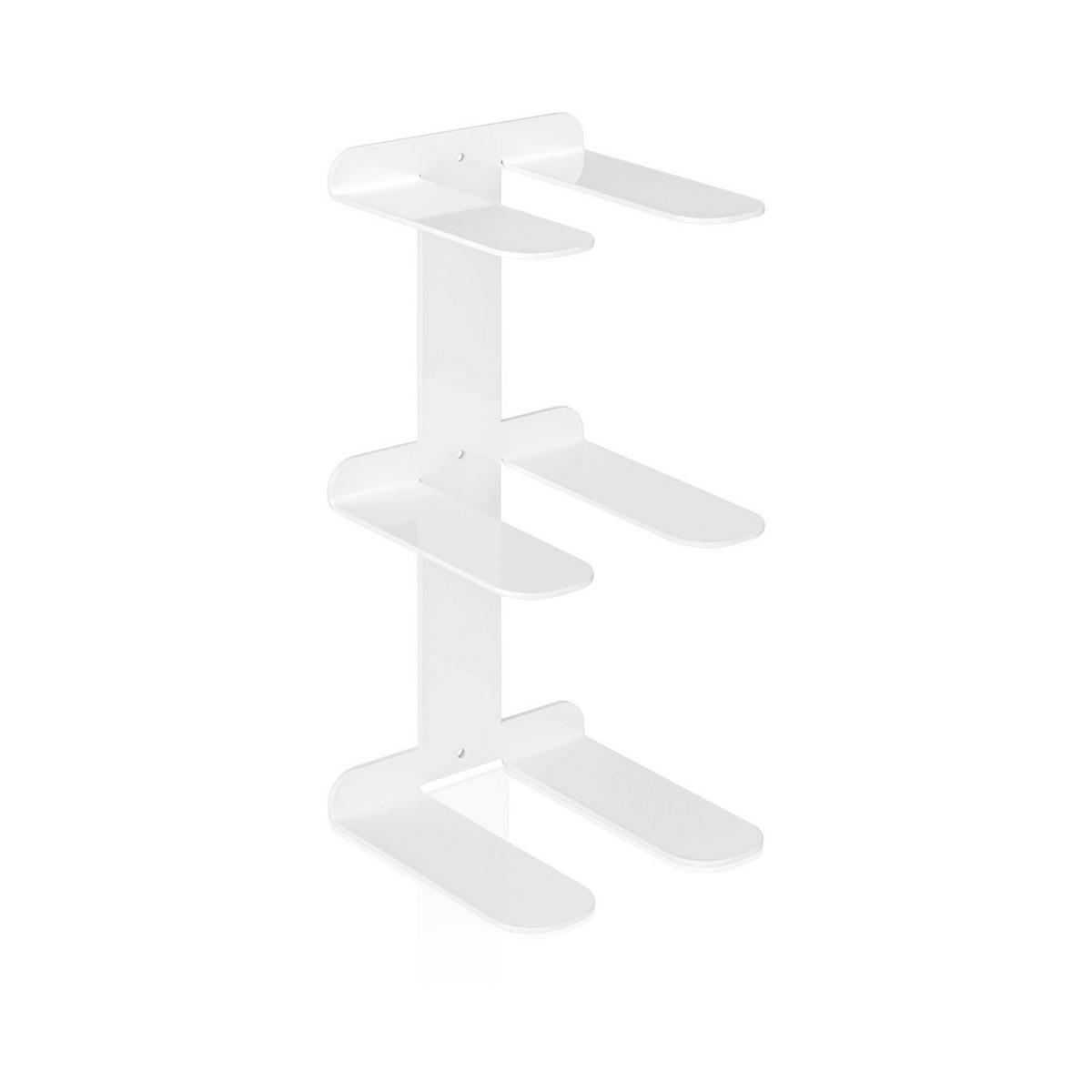 METALL Schweberegal Prosa 2er Set - Weiß, Metall (15/35/14cm) - kommodly
