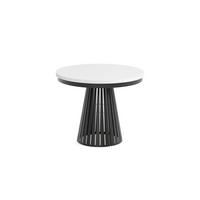 ESSTISCH Cone Bis - Schwarz/Weiß, Holzwerkstoff/Metall (100/100/76cm) - Meblini