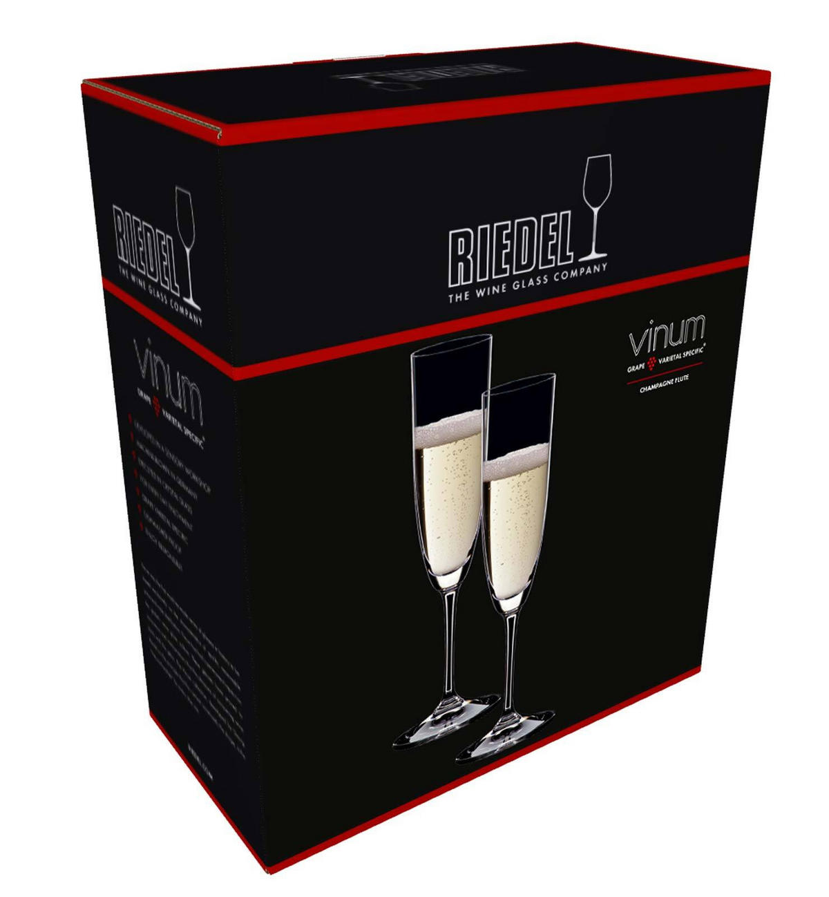 CHAMPAGNER-FLÖTEN Vinum transparent 160 ml 2er Set - Transparent, Glas (0.16L) - Riedel