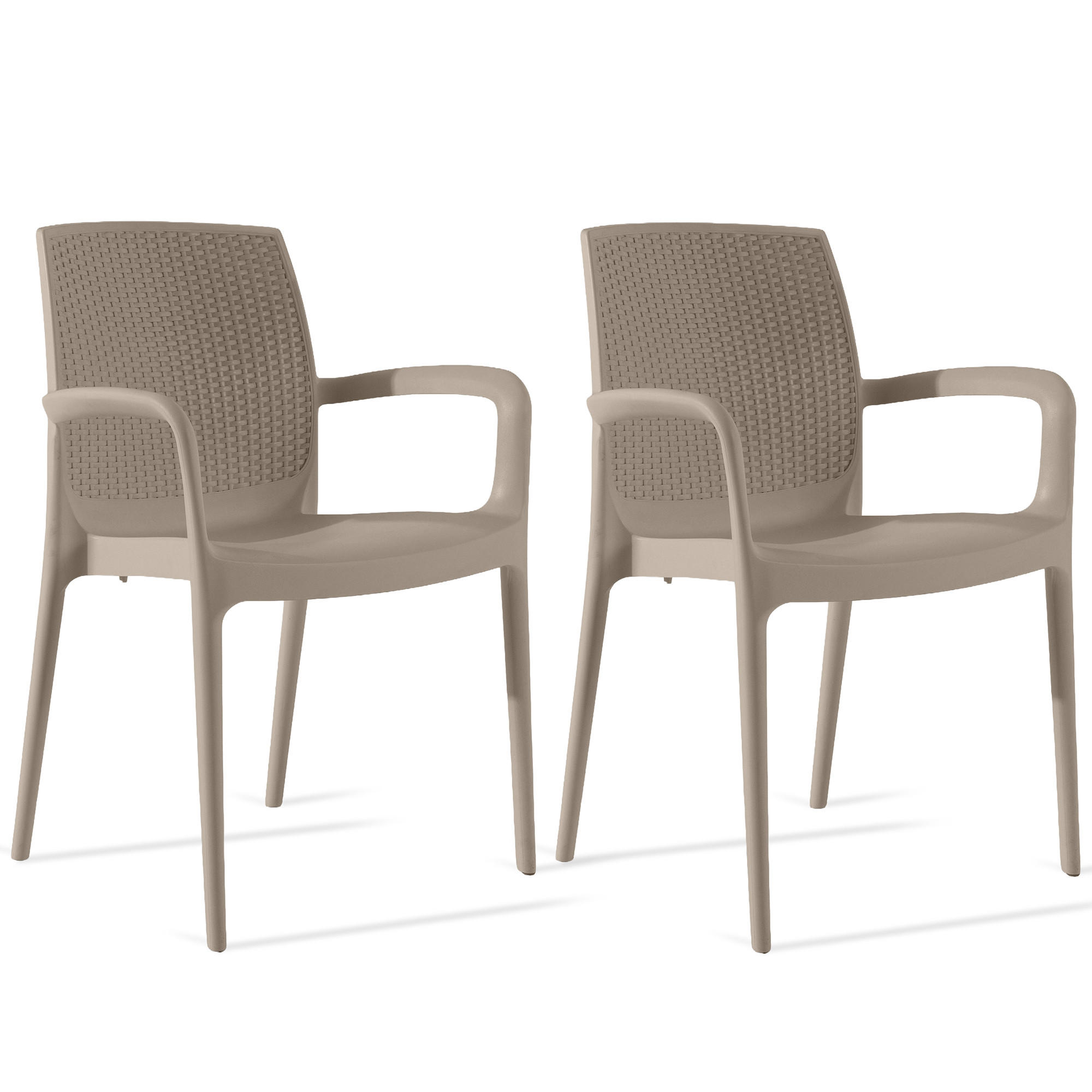 GARTENSTUHL RANTU 2-tlg, Beige - Beige, Kunststoff (60/84/55cm) - KONSIMO®