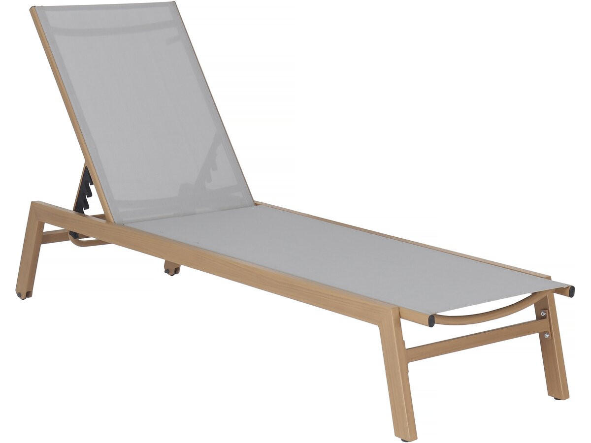 SONNENLIEGE elysia Grau - Grau, Metall (55/91/163cm) - Habitat Garten