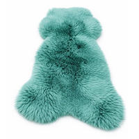 FELL Öko Lammfell Schaffell Teal Waldgrün ca. 90 cm - Waldgrün, Fell (50/90cm) - Provellus