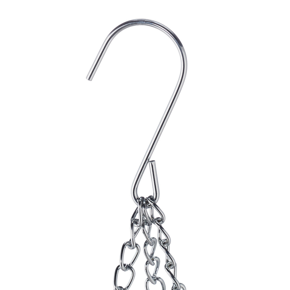 HÄNGEKORB - Silberfarben, Metall (28/73/28cm) - Relaxdays