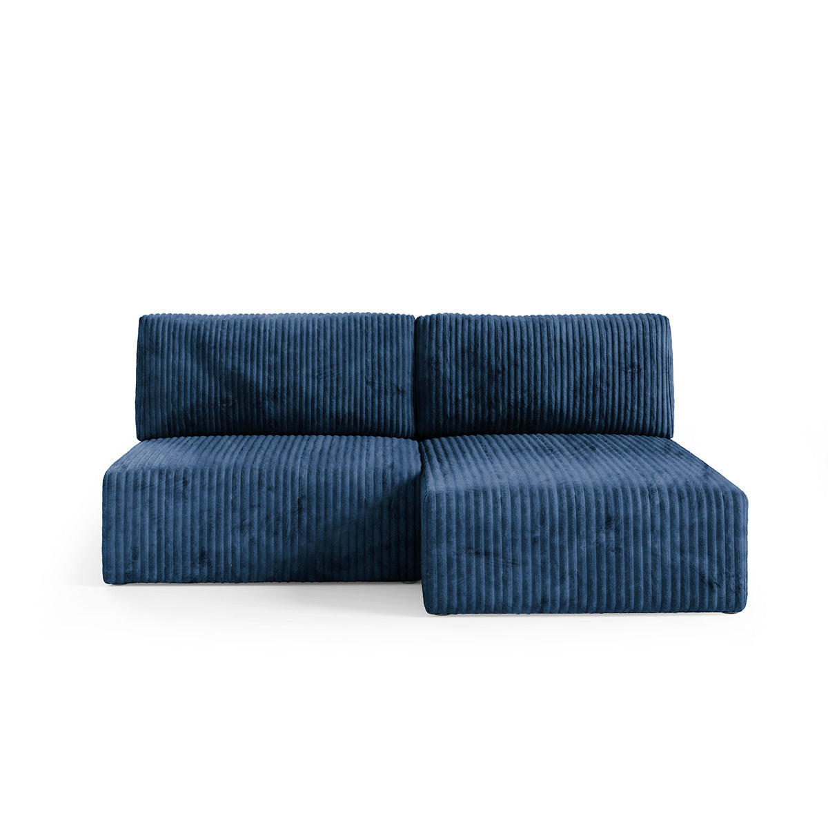 ECKSOFA Angela 3 Sitzplätze Marineblau - Blau, Holz (210/149cm) - Petits-meubles