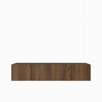 LOWBOARD LIVO 200/41/40 cm, Hängender TV-Schrank Schwarz / Eichefarben - Eichefarben/Schwarz, Holzwerkstoff (200/41/40cm) - MASSENO