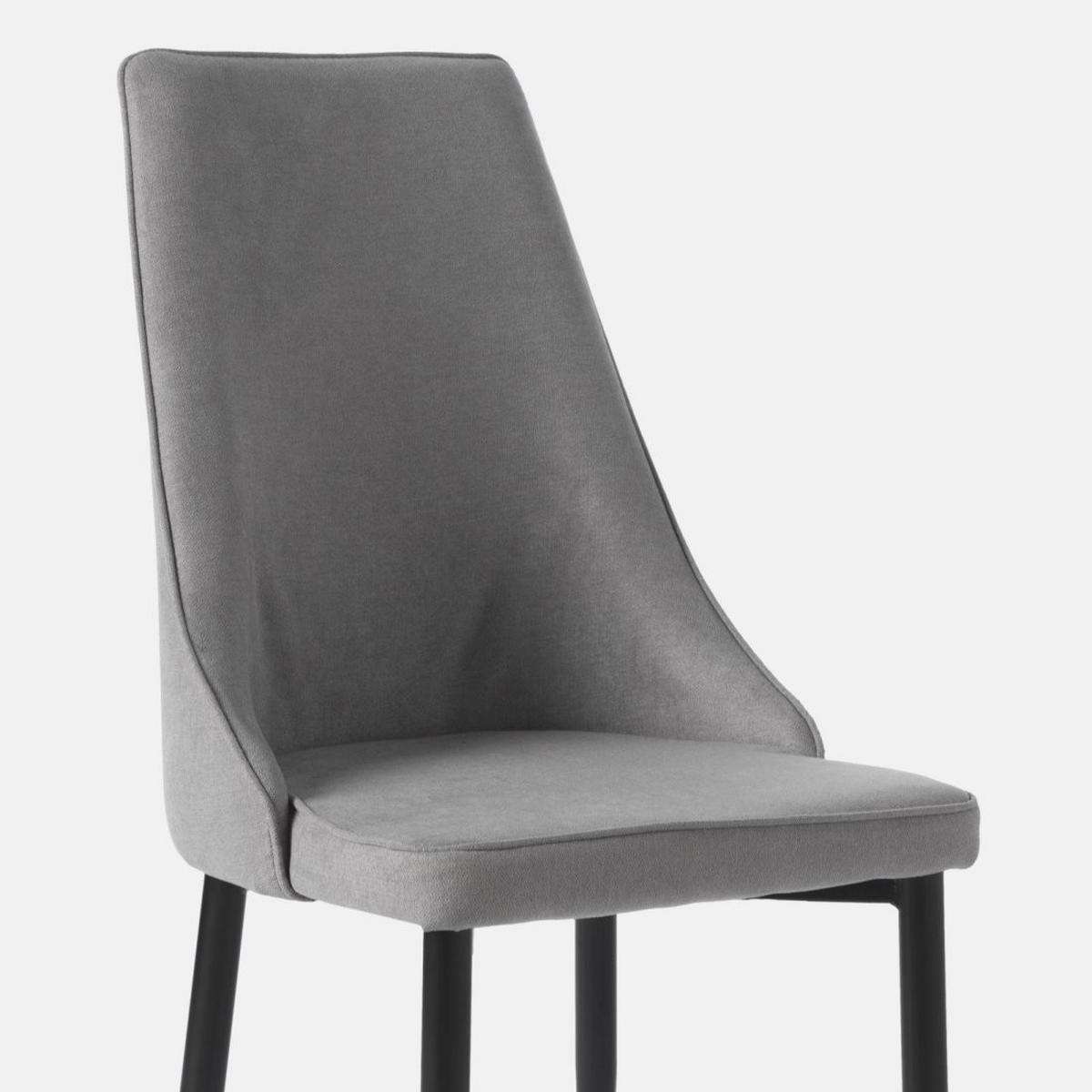 ESSZIMMERSTUHL Agnes Grau 45 cm x 95 cm - Grau, Textil (45/95/65cm) - Klast Home