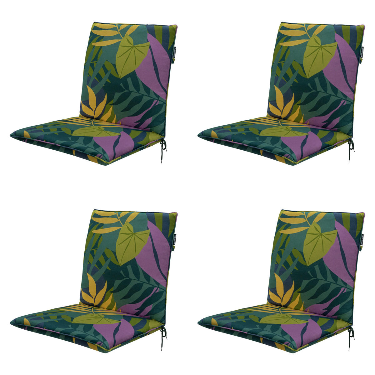GARTENSTUHLKISSEN Iven 97/49 cm 4er-Set - Grün, Textil (49/6/97cm) - Madison