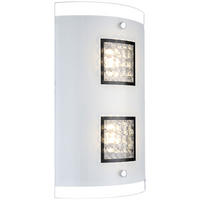 LED WANDLEUCHTE Sterni Silber - Silberfarben, Glas (18/30/6.2cm) - Globo Lighting