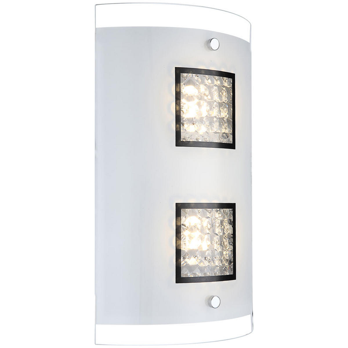 LED WANDLEUCHTE Sterni Silber - Silberfarben, Glas (18/30/6.2cm) - Globo Lighting