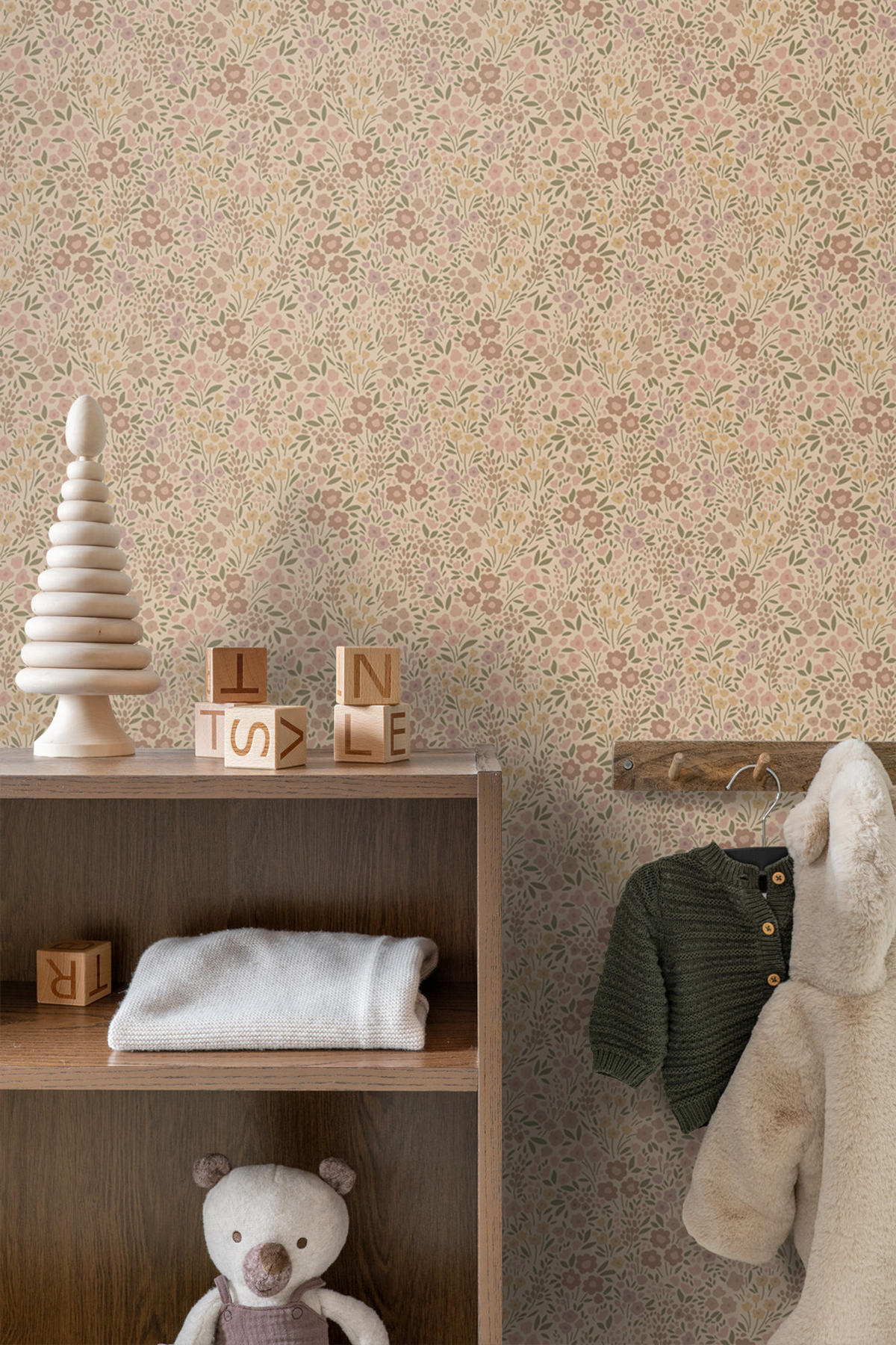 TAPETE Blumen 50 x 900 cm - Pink, Papier (50/0.1cm) - ESTAhome