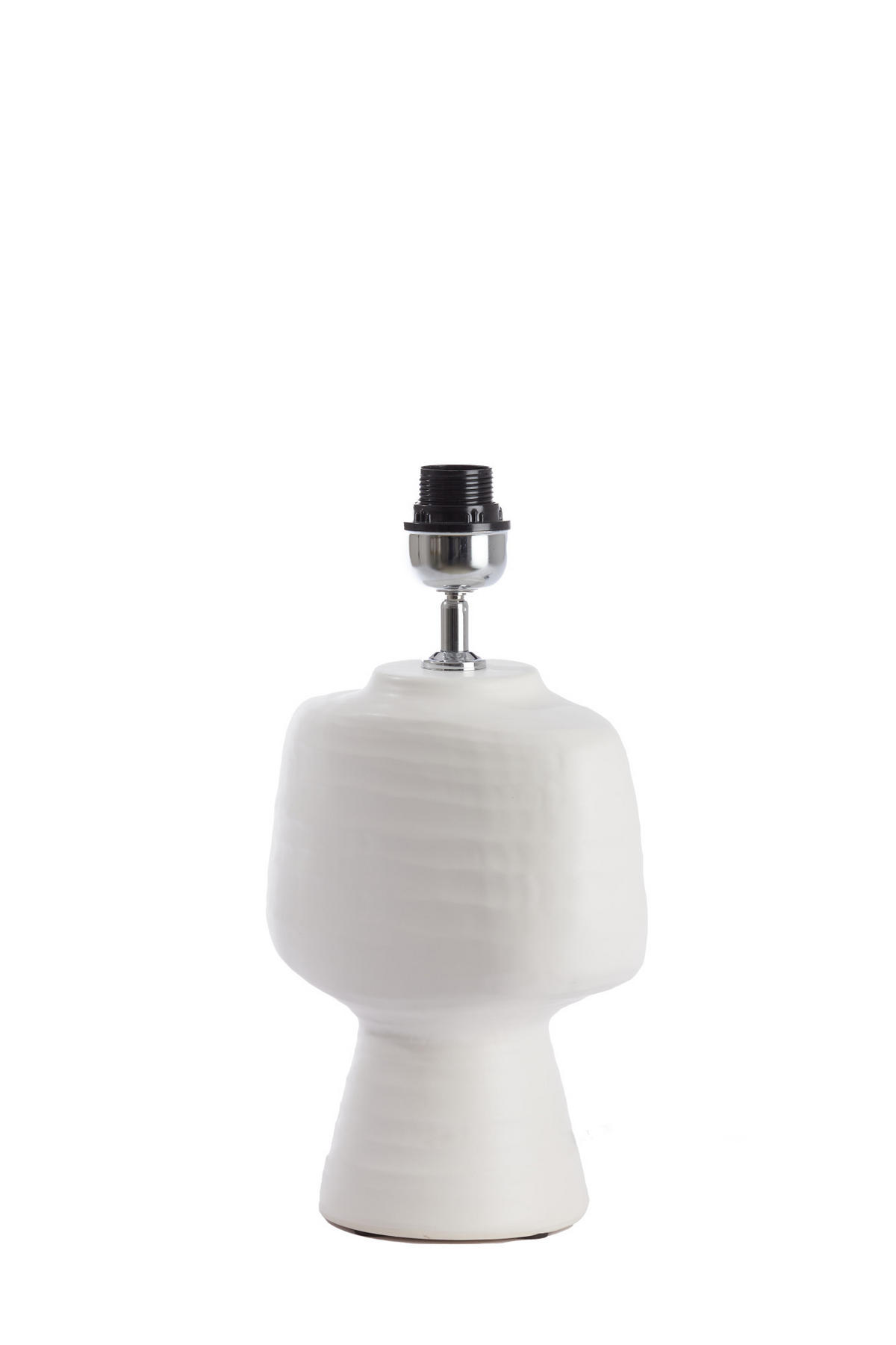 LAMPENFUSS Gandoro Weiß Ø22,5/39 cm - Weiß, Keramik (22.5/14.5/39cm) - Light & Living