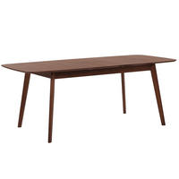 JÍDELNÍ STŮL 120-150/75/75 cm Tmavě hnědý Obdélníkový Madox - tmavě hnědá, kompozitní dřevo (120/75/75cm) - Beliani