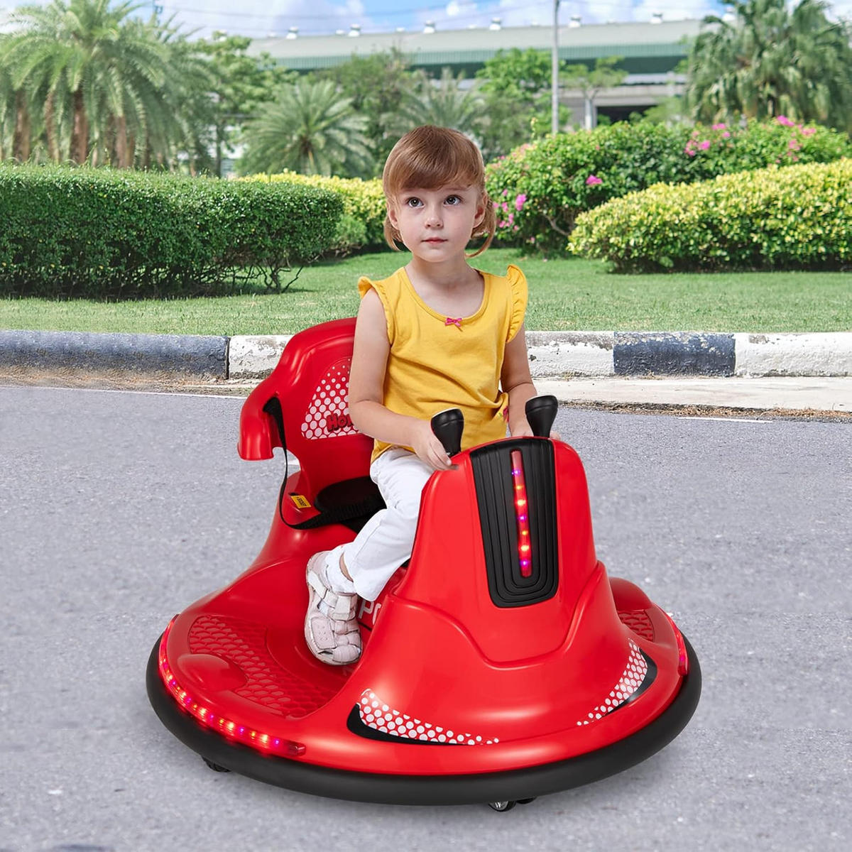 AUTOSCOOTER Aufsitz Kinder Rot - Rot, Kunststoff (66.5/47.6/66.5cm) - COSTWAY