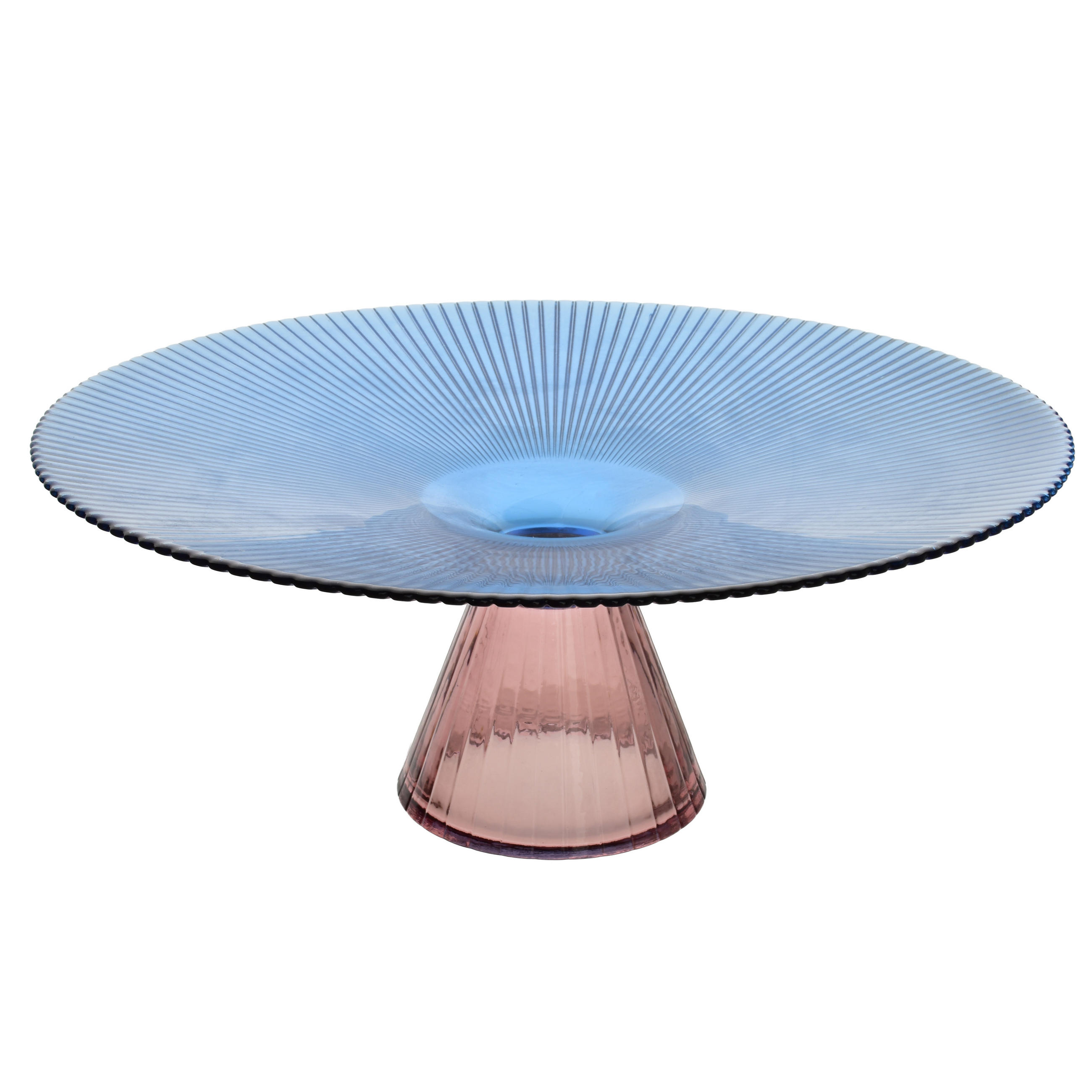 ETAGERE DAZ GLASS Blau Glas - Blau/Transparent, Glas (34/14/34cm) - Mondex