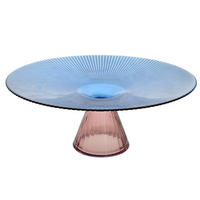 PATERA, sklo, modrá - modrá/průhledná, sklo (34/14/34cm) - Mondex