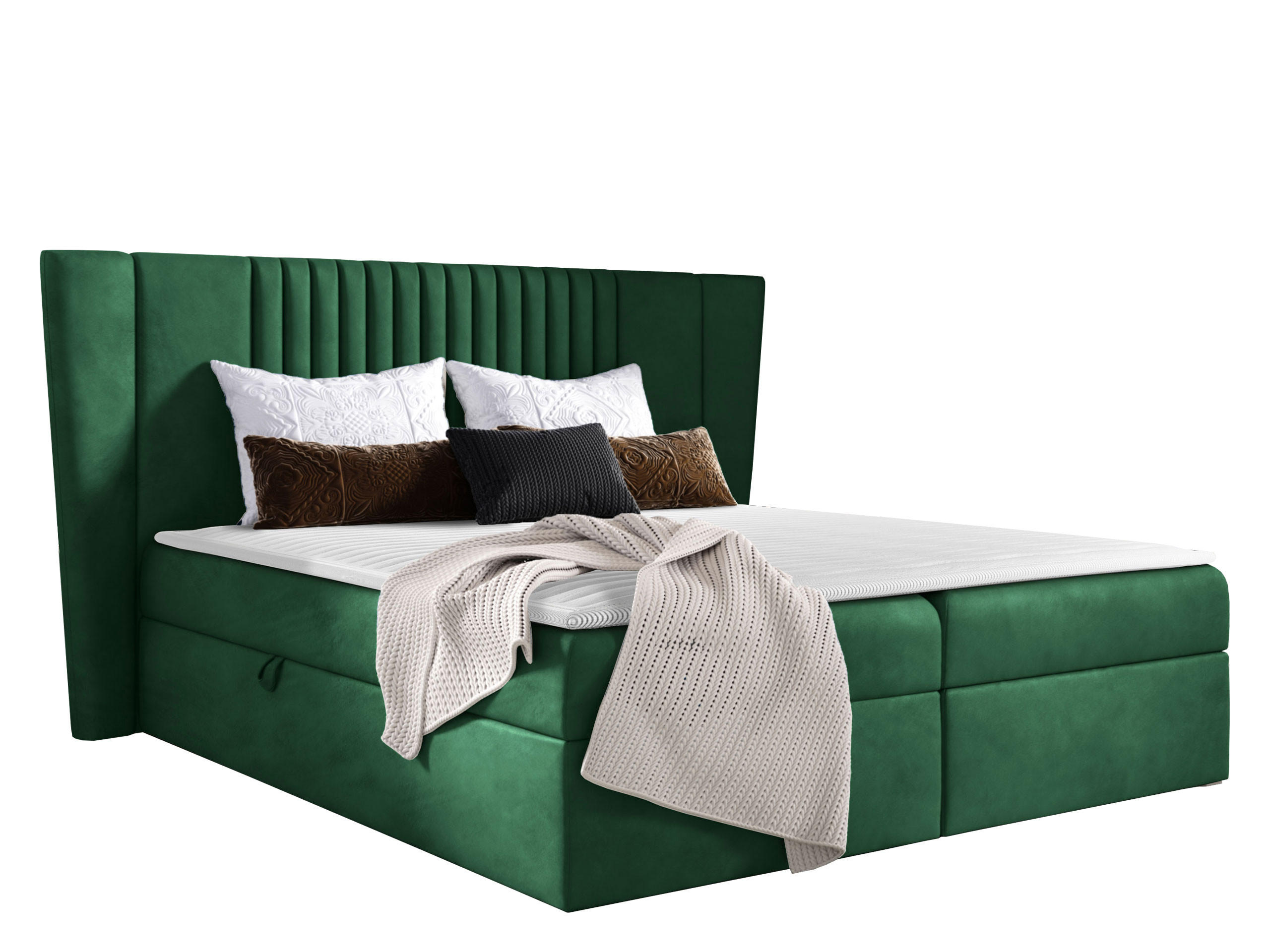 BOXBETT Spark - Smaragdgrün, Holz (120/200cm) - MIRJAN24