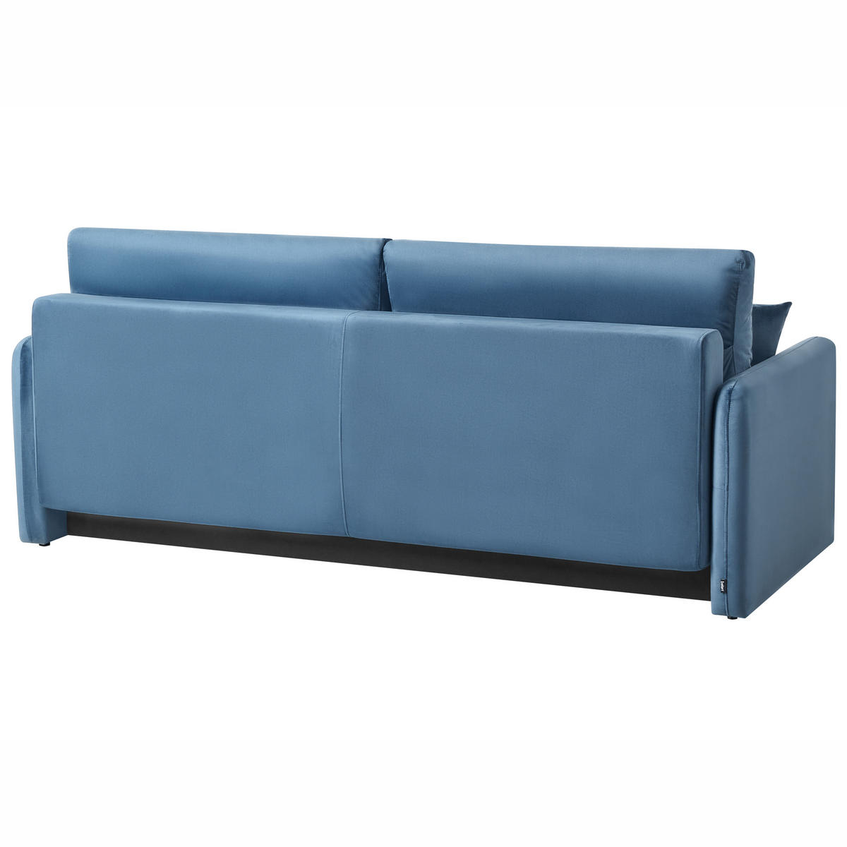 ROZKLÁDACÍ POHOVKA 3-místná Sametová látka Modrá Egge - modrá, textil (220/88/93cm) - Beliani
