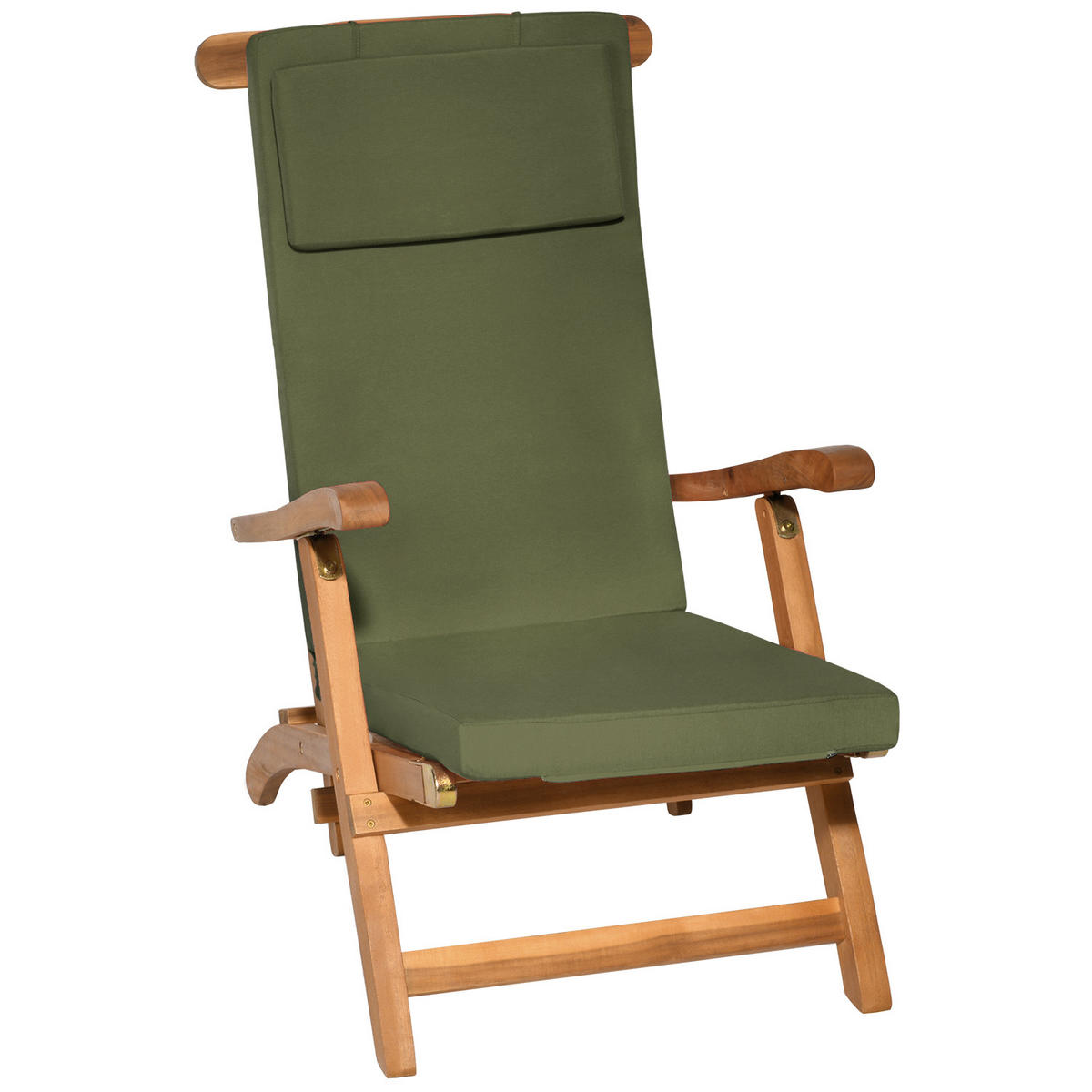 DECKCHAIRAUFLAGE Loftlux DC 175x45x5cm Olivgrün - Olivgrün, Textil (45/175cm) - Beautissu 