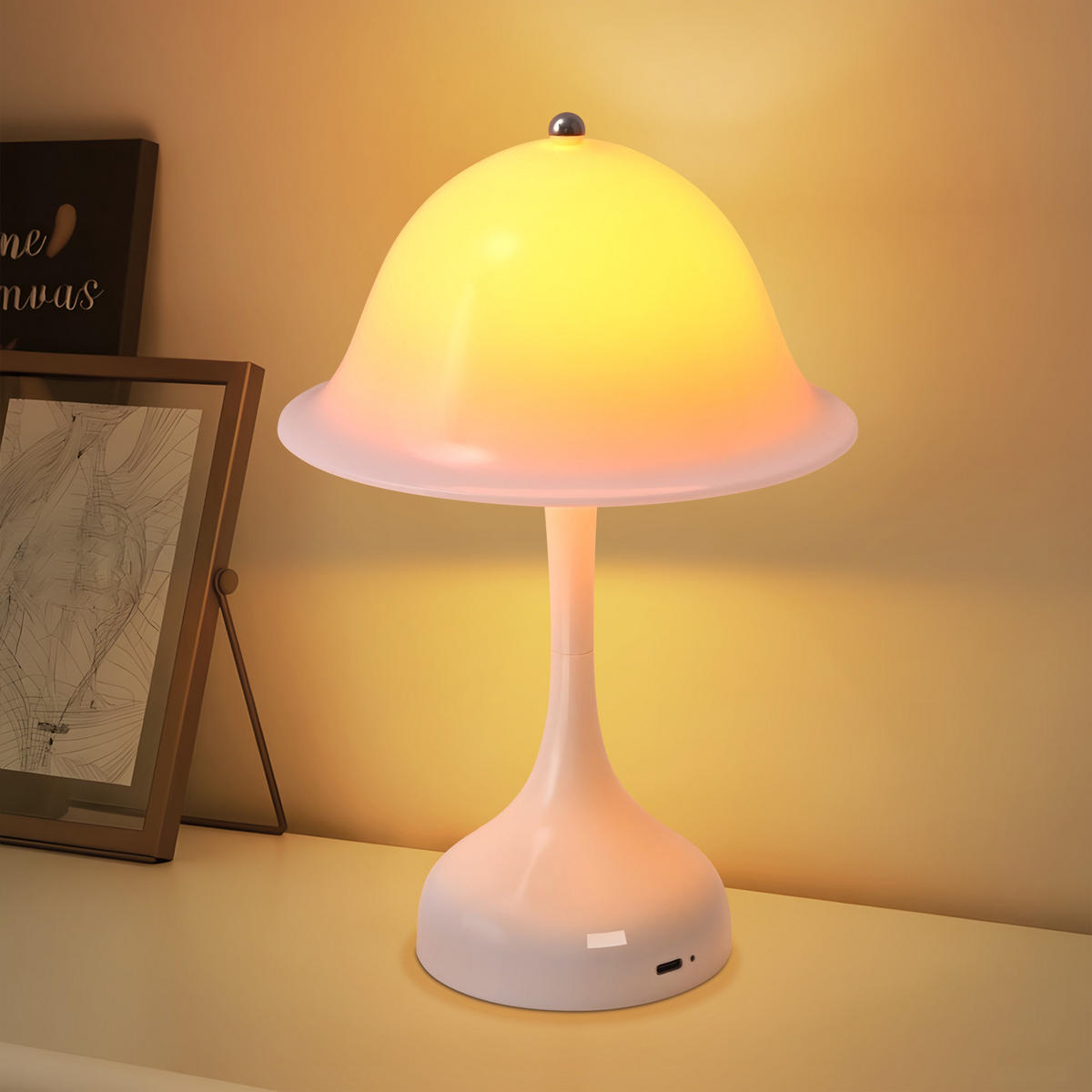 LED-TISCHLEUCHTE BRÜCKENAU Ⅲ 25/9/16 cm - Weiß, Metall (25/9/16cm) - Nettlife