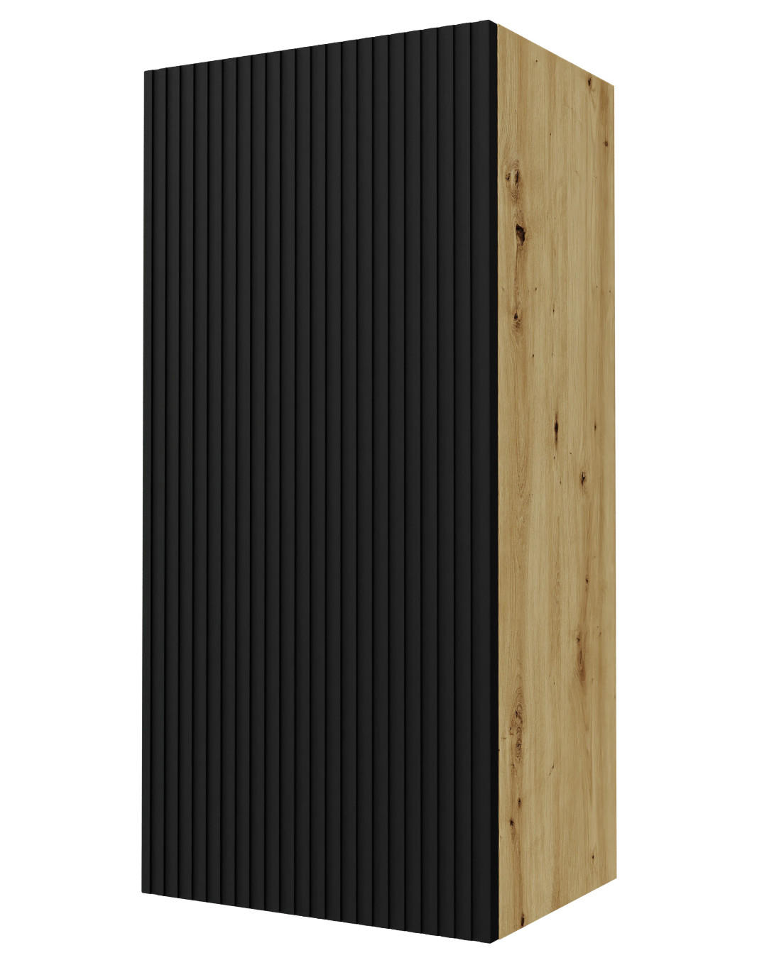 Feldmann-Wohnen Küchenhängeschrank Schwarz, Eiche 45x96x32.5 cm