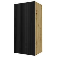KÜCHENHÄNGESCHRANK Lamello W4/45 Schwarz Matt / Eiche Artisan 45 / 32,5 / 96cm - Eichefarben/Schwarz, Holz/Holzwerkstoff (45/96/32.5cm) - Feldmann-Wohnen
