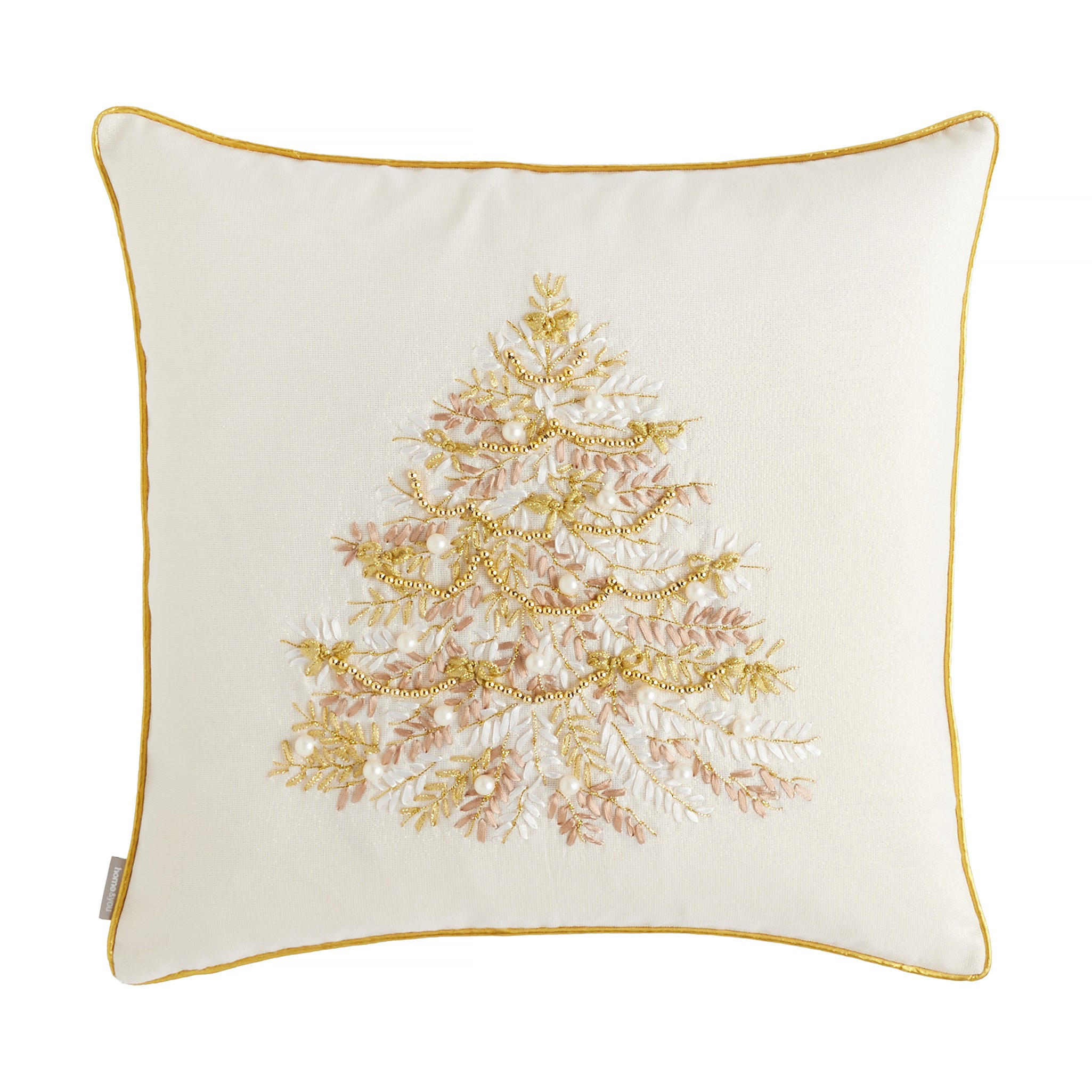 KISSENBEZUG Arvore, 45x45cm, Weiß, Weihnachten Kissenhülle, Weihnachtsdeko, Christmas, Weihnachtsmotiv Sofakissen Dekokissenbezuge - Weiß, Kunststoff (45/45cm) - home&you