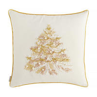 KISSENBEZUG Arvore, 45x45cm, Weiß, Weihnachten Kissenhülle, Weihnachtsdeko, Christmas, Weihnachtsmotiv Sofakissen Dekokissenbezuge - Weiß, Kunststoff (45/45cm) - home&you