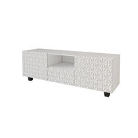 LOWBOARD VIRA-S 140x40x41 cm - Weiß - Schwarz/Weiß, Holzwerkstoff (140/50/41cm) - ALTDECOR