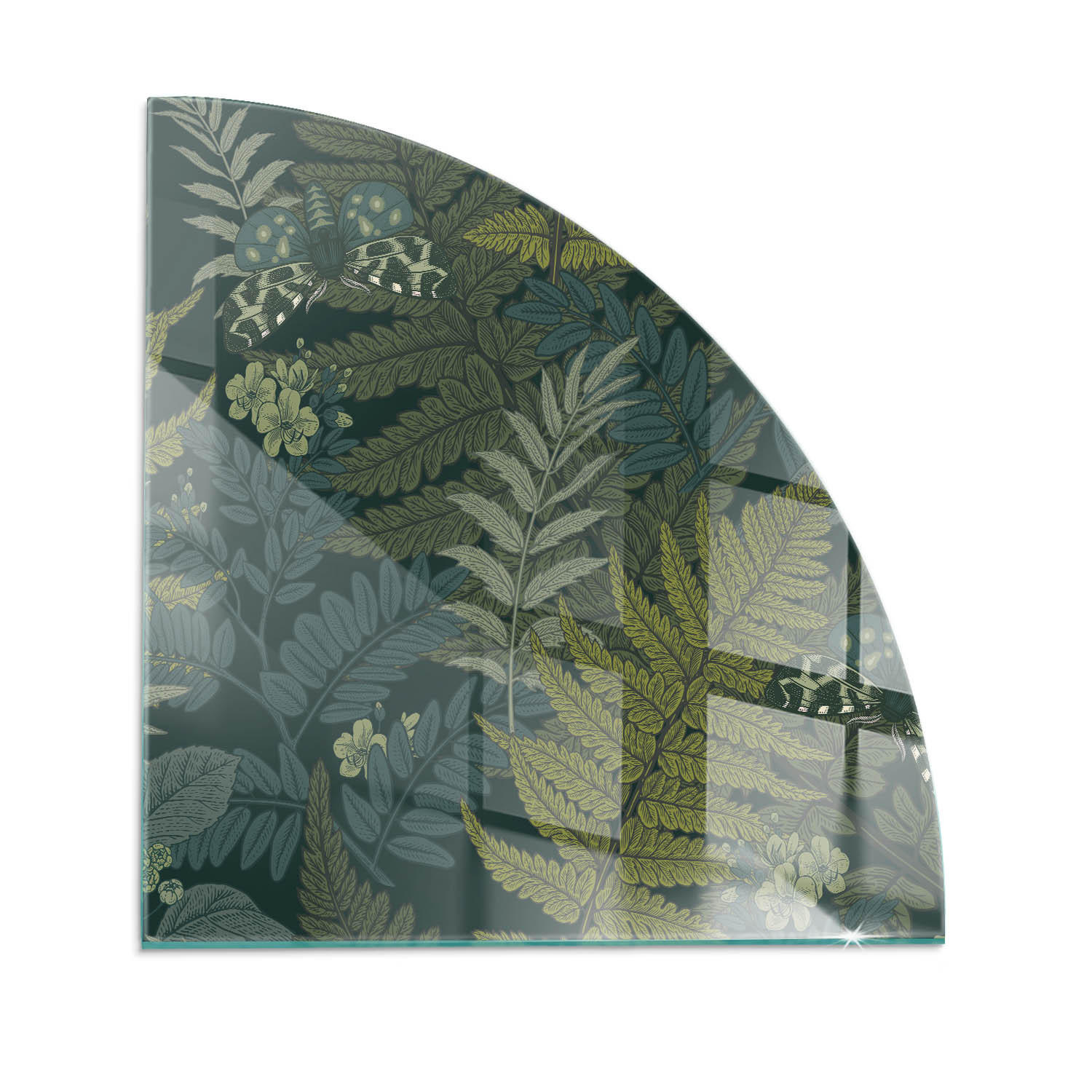 GLASPLATTE für Kamin 100x100 cm Grün - Grün, Glas (100/100/0.4cm) - ArtPrintCave