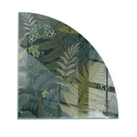 GLASPLATTE für Kamin 100x100 cm Grün - Grün, Glas (100/100/0.4cm) - ArtPrintCave