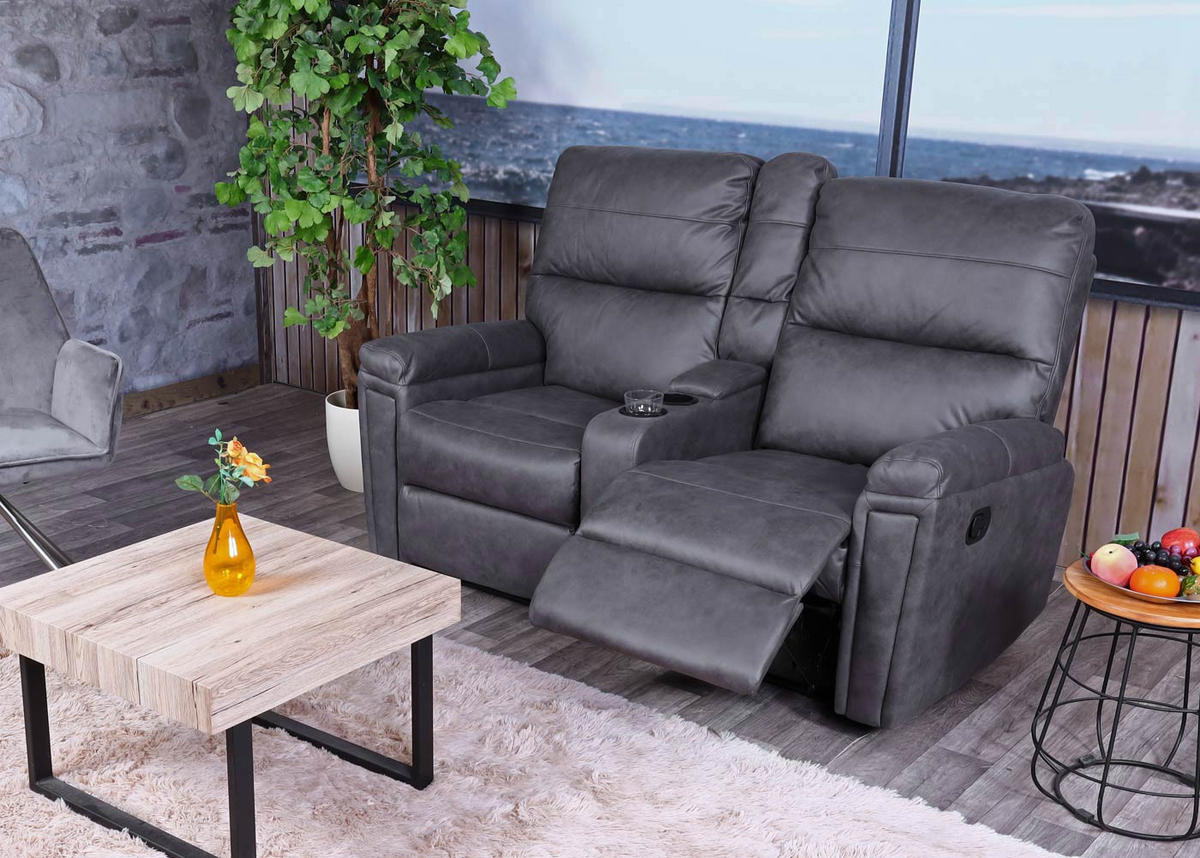 2ER KINOSESSEL Grau - Grau, Textil (157/102/166cm) - MCW