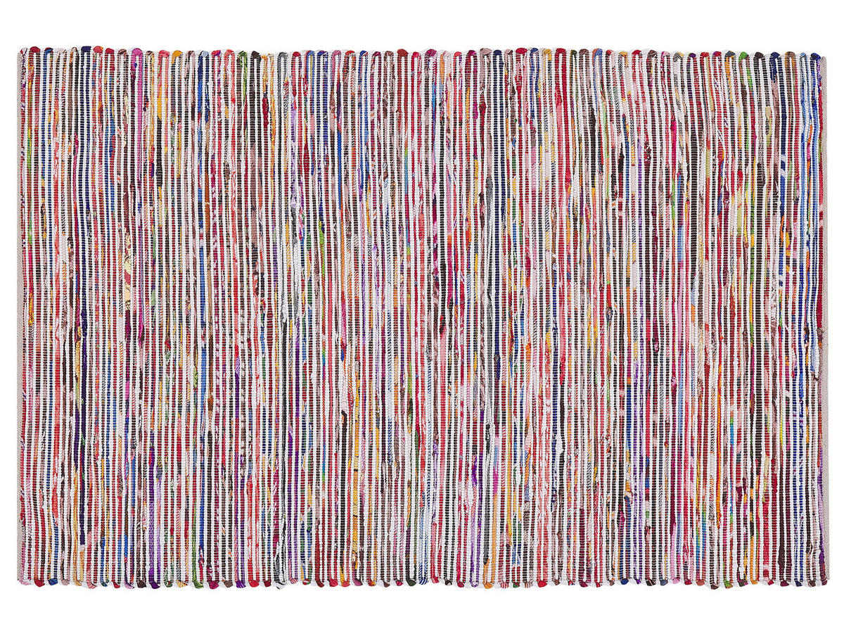 TEPPICH geflochten Bartin 200/140 cm - Multicolor, Kunststoff (140/200cm) - Beliani
