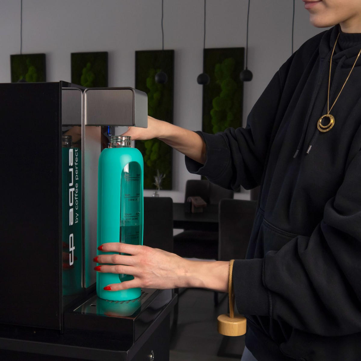 TRINKFLASCHE 900ml - Grün, Glas (0.9L) - Intirilife