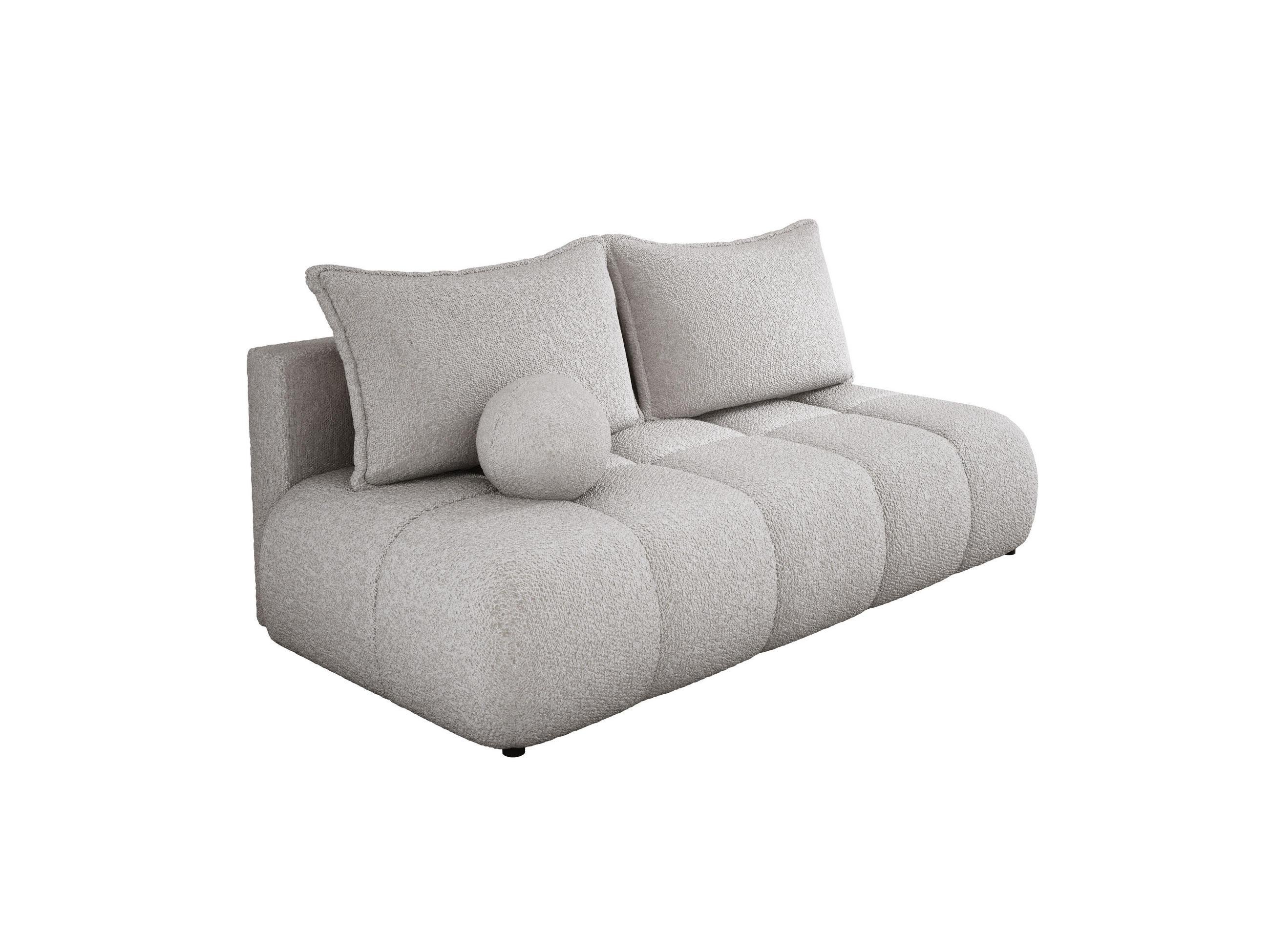 SOFA COCO MINI SCHLAFSOFA mit Bettfunktion, Anthology Stoffbezug, 2-Sitzer, freistehend, Größe: 205x105x97 cm, Esche - Eschefarben, Holz/Textil (205/97/105cm) - DomoHome