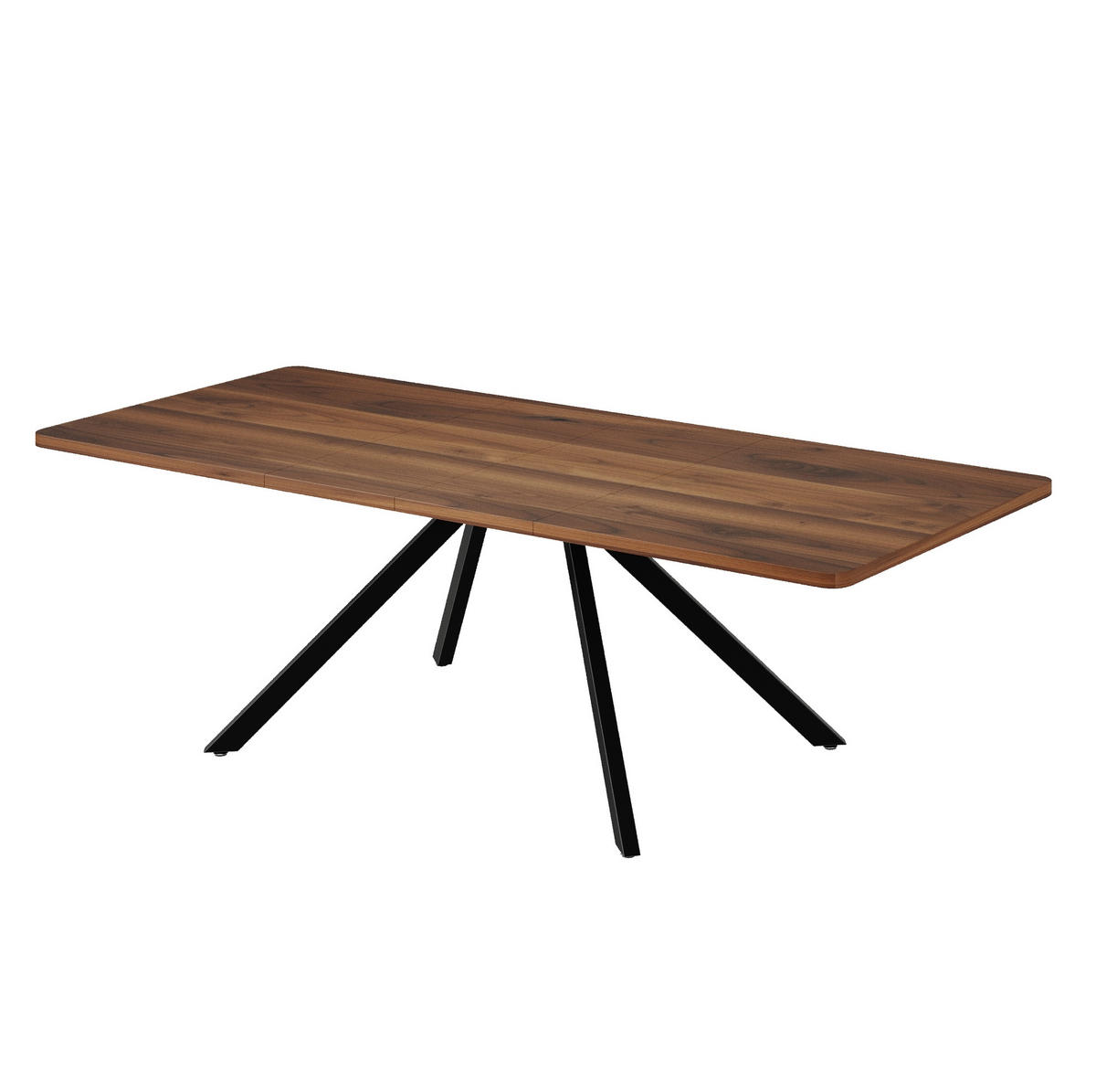 AUSZIEHTISCH 90/240/74,5 cm Walnuss aus MDF mit Schwerlast-Führungen - Walnussfarben, Holzwerkstoff (240/90/74.5cm) - OKWISH