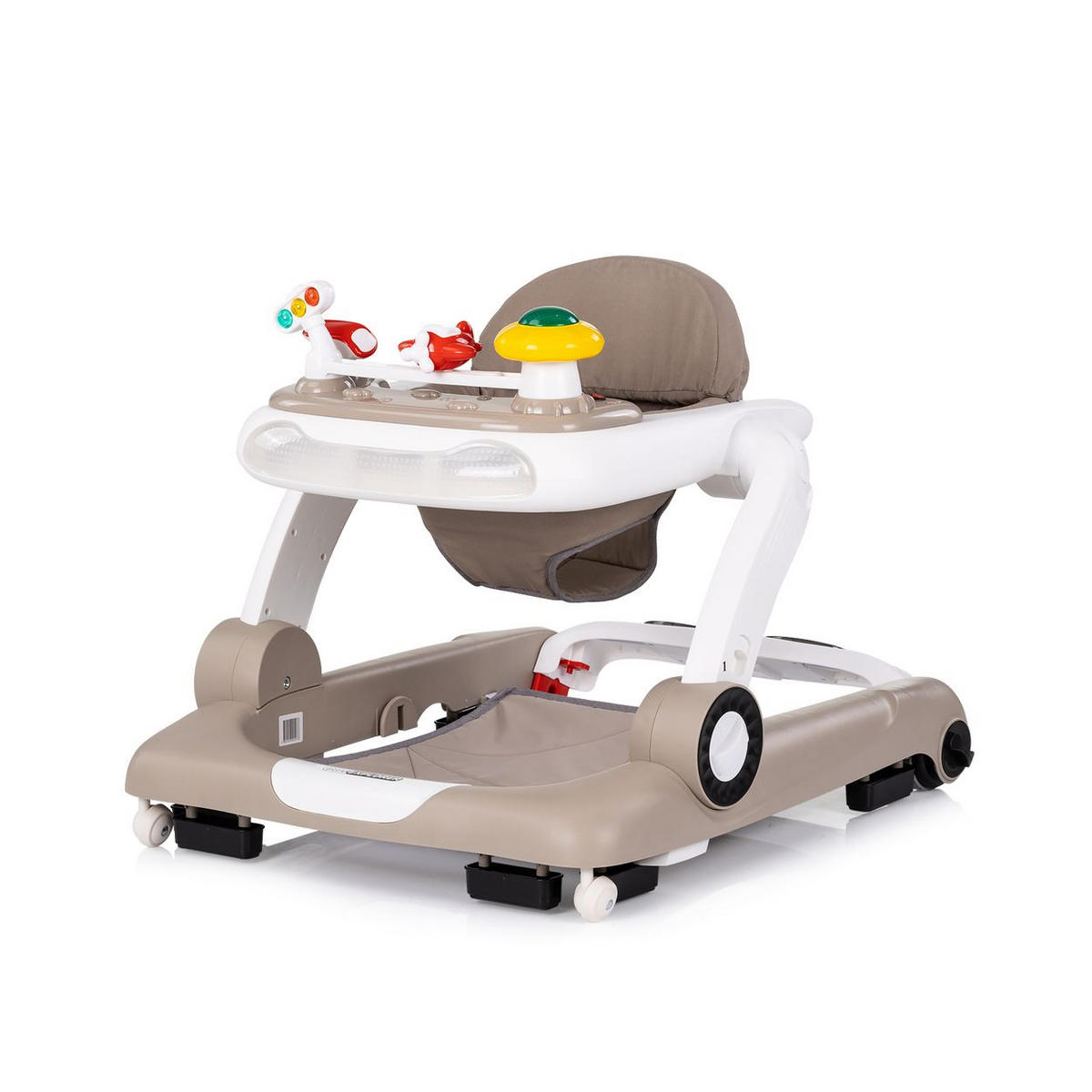 LAUFLERNHILFE little Explorer beige 4 in 1 Laulernwagen Musik Stopper Räder - Beige, Kunststoff (58/55/68cm) - Chipolino