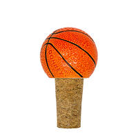FLASCHENVERSCHLUSS Icons of Sport Basketball, Porzellan / Kork, Orange - Orange, Keramik (4.5/7/4.5cm) - Donkey Products