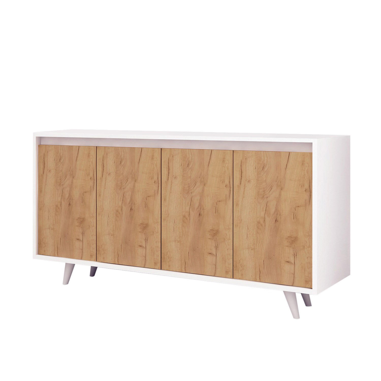 BUFFETSCHRANK nossa Braun - Braun, Holz (140/86/40cm) - Habitat Garten