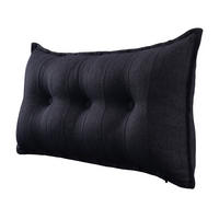 RÜCKENKISSEN Leinenlook Anthracite 100 cm - Anthrazit, Textil (45/100cm) - Vercart